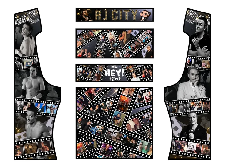 Flat artwork panels for RJ City — AEW EW!