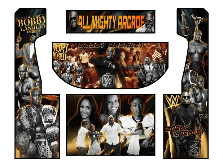 Flat artwork panels for Bobby Lashley
