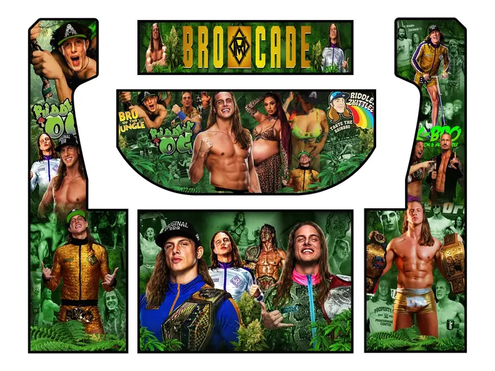 Flat artwork panels for Matt Riddle — Bro-Cade