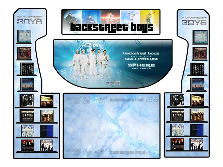 Flat artwork panels for Howie Dorough — Backstreet Boys arcade