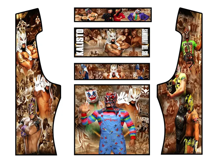 Flat artwork panels for Kalisto — Lucha-Cade
