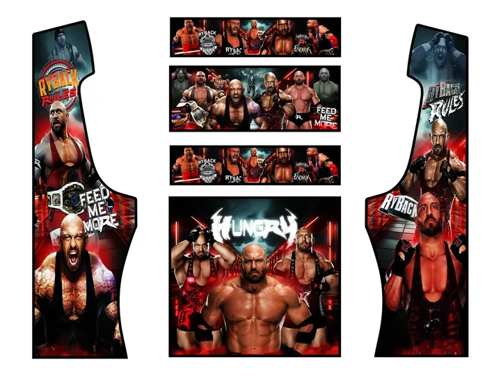 Flat artwork panels for Ryback