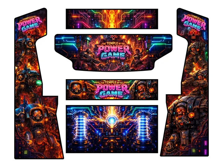 Flat artwork panels for Samoa Joe — Temple of Power