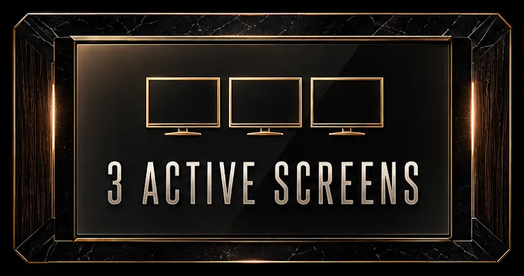 3 active screens