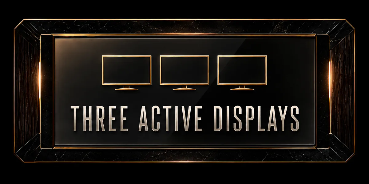 Three active displays