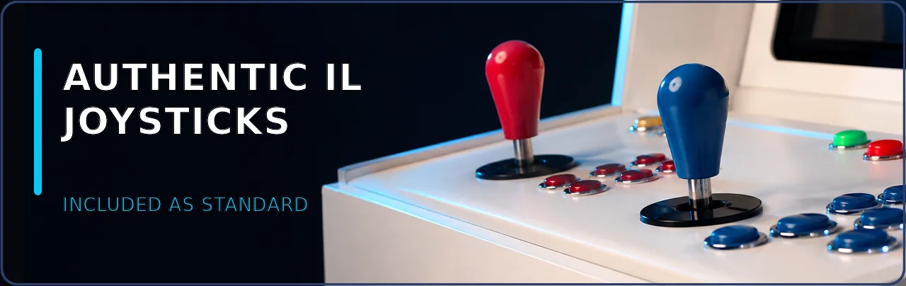 Authentic IL joysticks — included as standard
