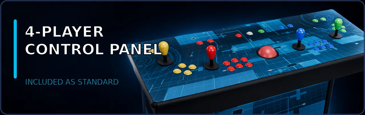 4-player control panel — included as standard