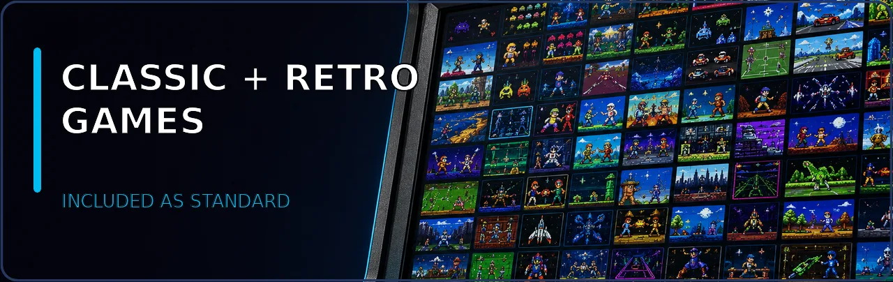 Classic + retro games — included as standard