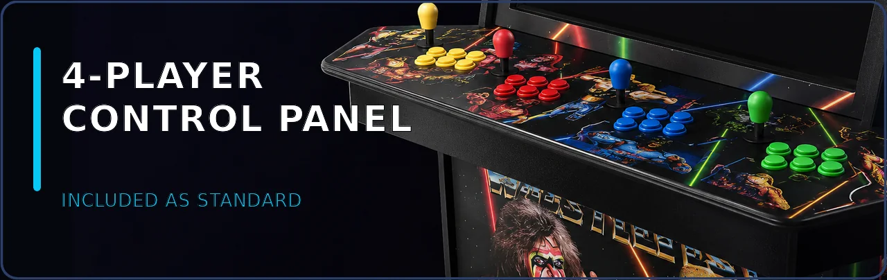 4-player control panel — included as standard