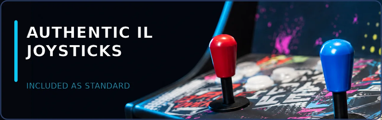 Authentic IL joysticks — included as standard