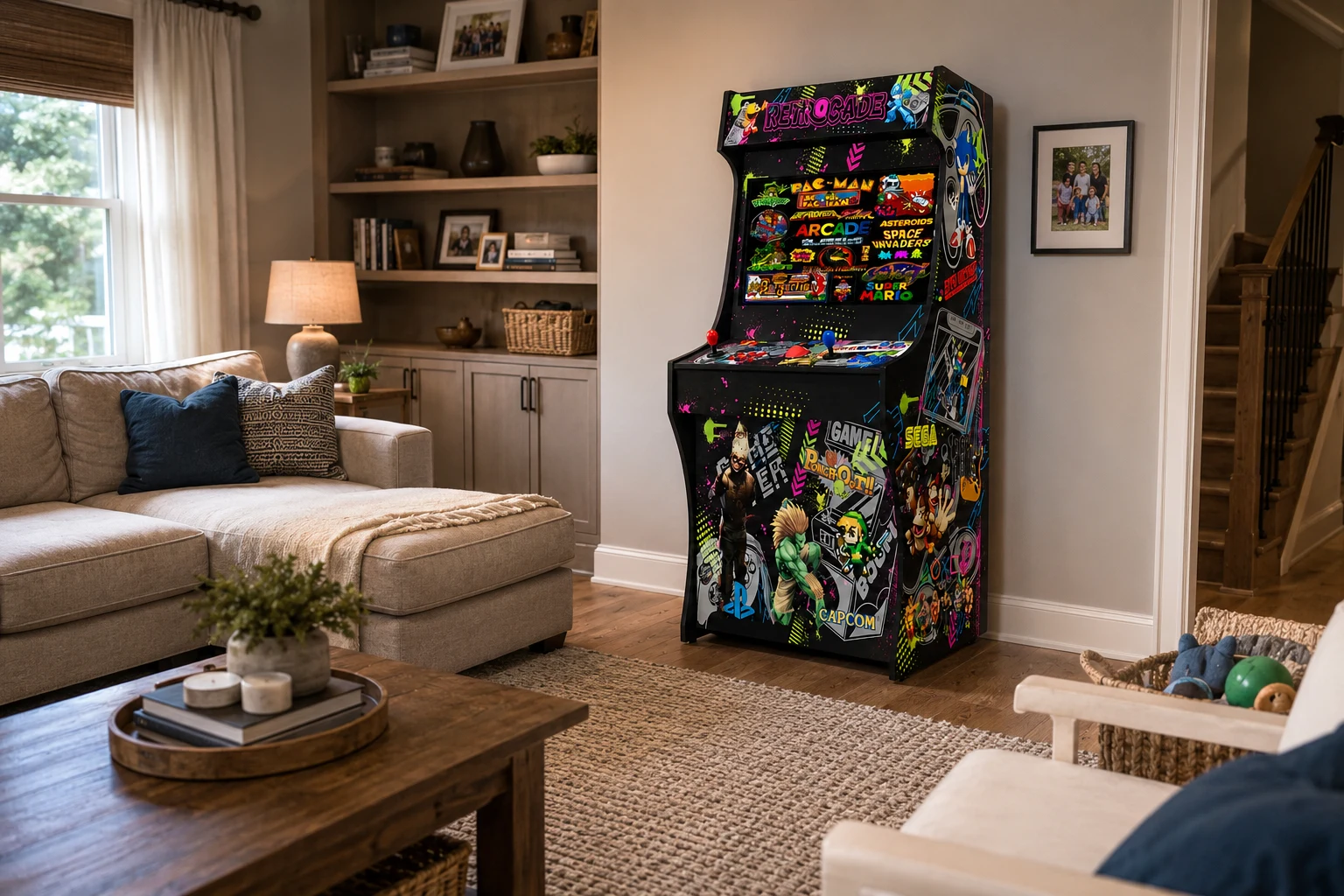 A Retro Revival arcade fitting neatly into a home office