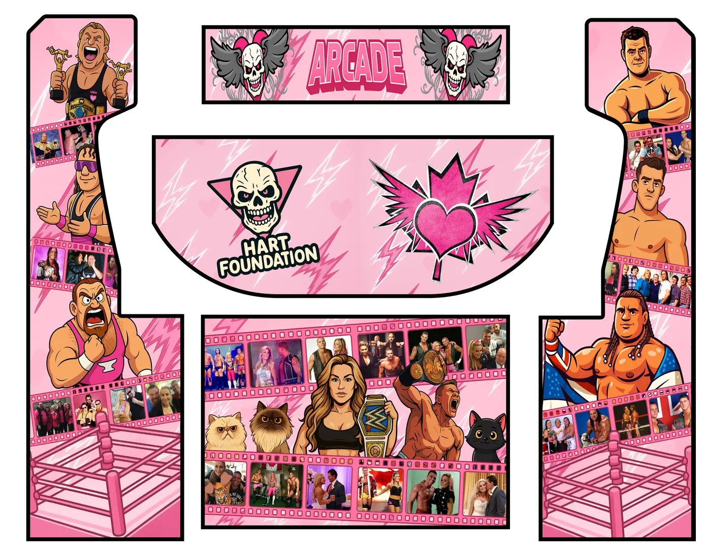 The custom wrap artwork for Hart Family Arcade