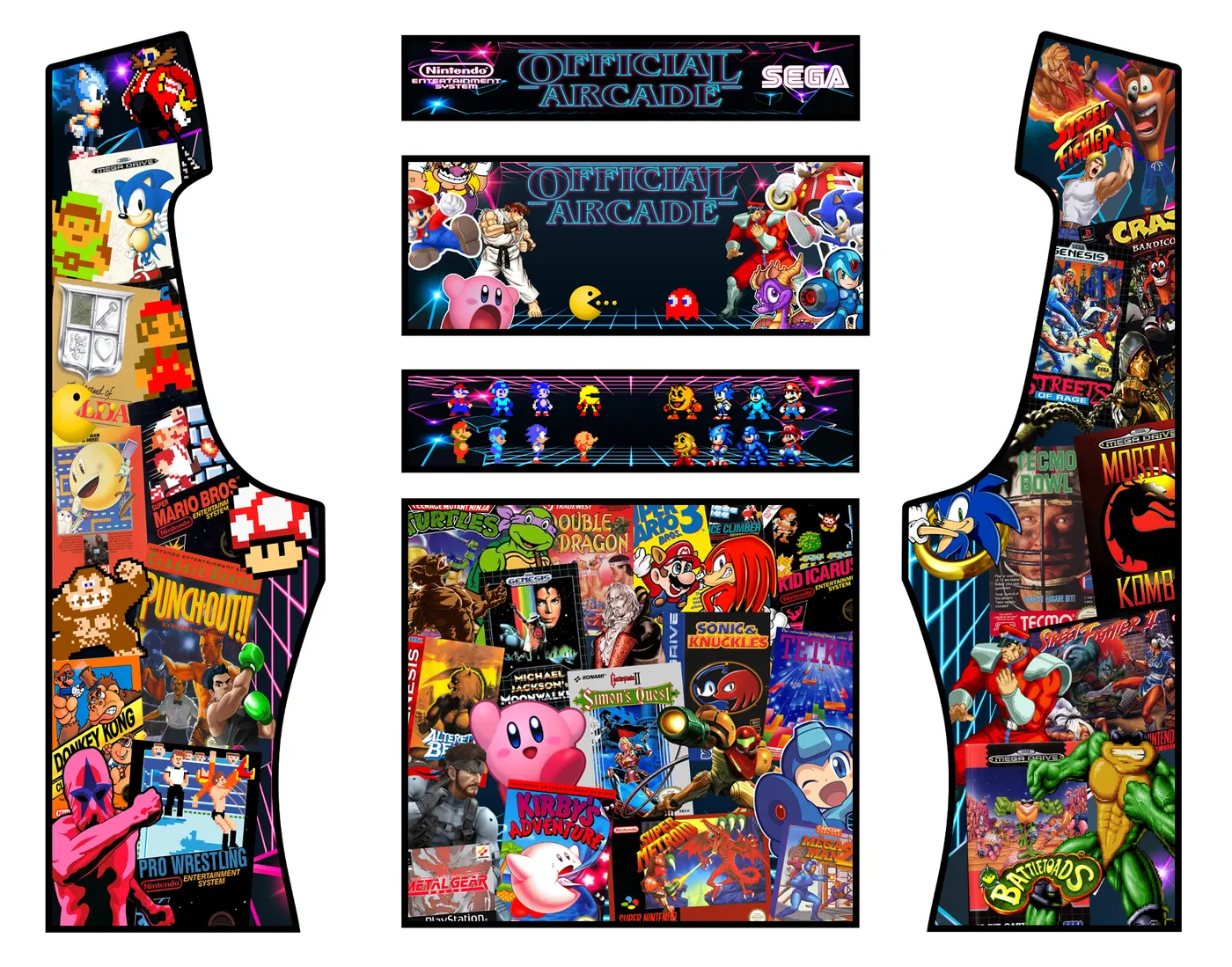 The custom wrap artwork for It’s Official Arcade