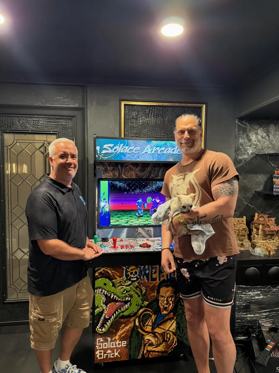 Joe Manganiello with the Solace Arcade