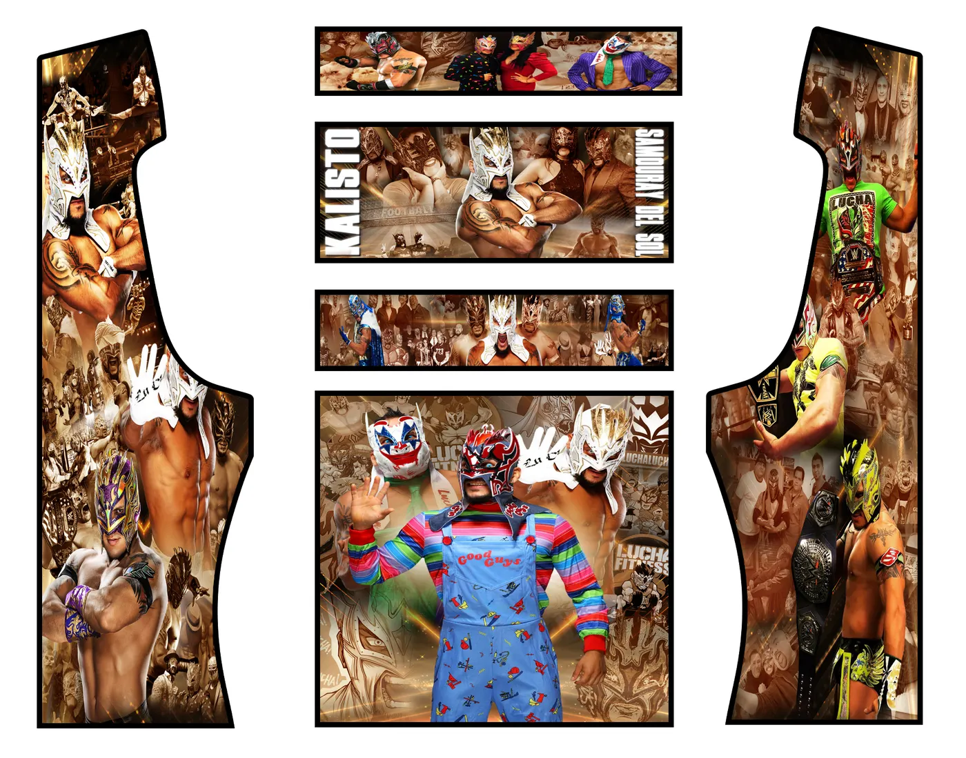 The custom wrap artwork for Lucha-Cade