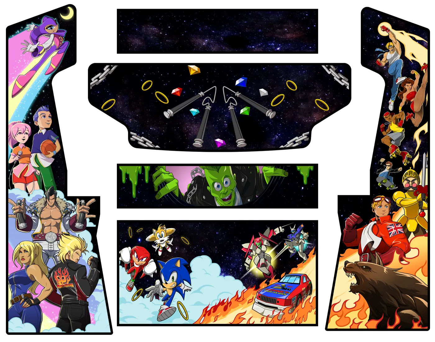 The custom wrap artwork for New Arcade DAAAAAAY