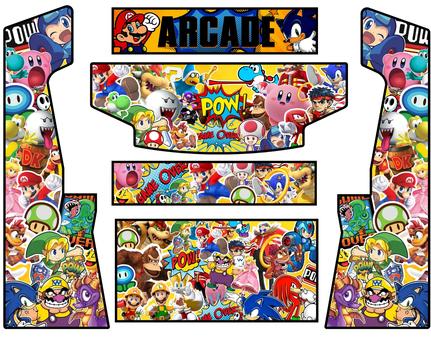 The custom wrap artwork for Sticker Bomb